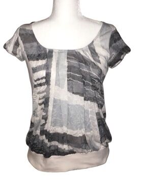 Daytrip Black & White Silk Top